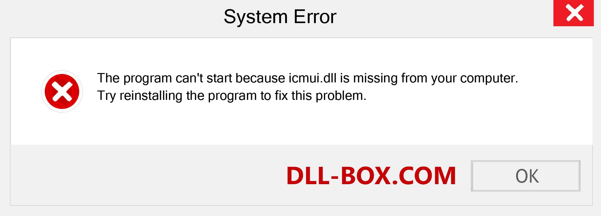  icmui.dll file is missing?. Download for Windows 7, 8, 10 - Fix  icmui dll Missing Error on Windows, photos, images